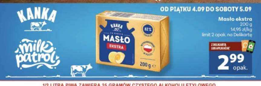 Masło ekstra Kanka