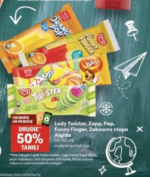 Lody Zapp Algida +4 warianty