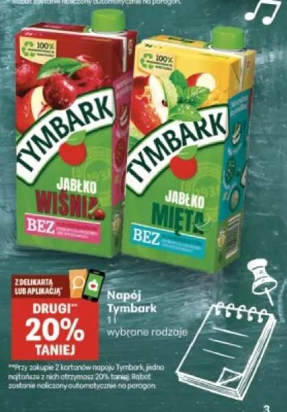 Napój Tymbark jabłko-wiśnia +1 wariant