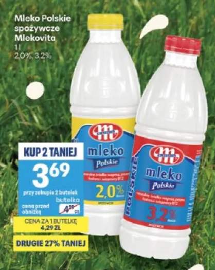 Mleko polskie spożywcze Mlekovita 2,0% +1 wariant