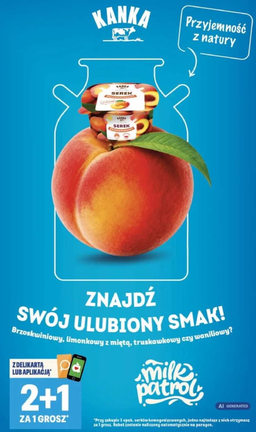 Serek homogenizowany brzoskwiniowy Kanka +3 warianty