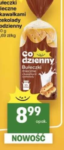 Bułeczki mleczne z kawałkami czekolady Codzienny