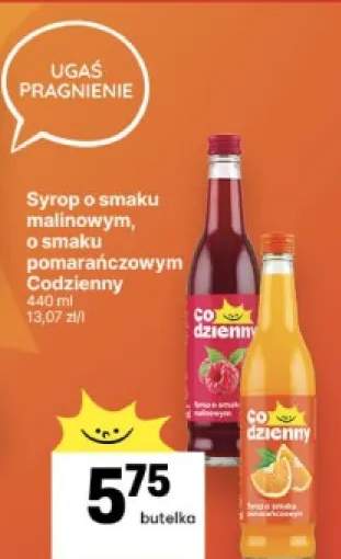 Syrop o smaku malinowym Codzienny +1 wariant