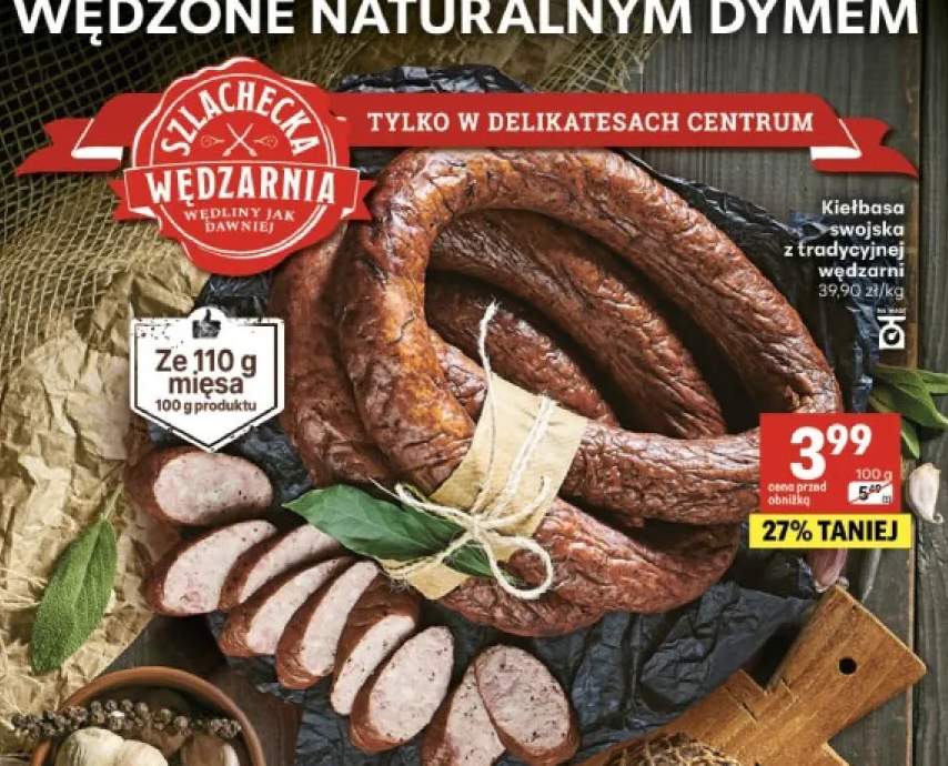 Kiełbasa swojska z tradycyjnej wędzarni Szlachecka Wędzarnia