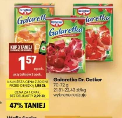 Galaretka o smaku wiśniowym Dr. Oetker +2 warianty