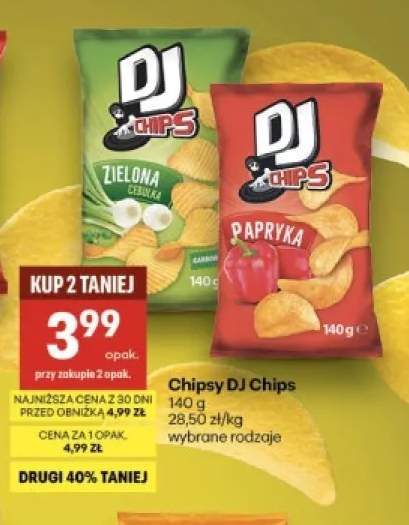 Chipsy DJ Chips zielona cebulka +1 wariant