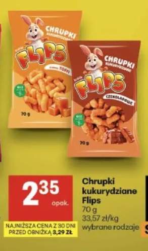Chrupki kukurydziane Flips toffi +1 wariant