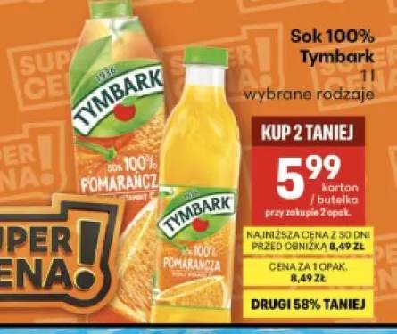 Sok pomarańcza Tymbark 100%