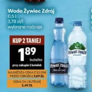 Woda gazowana Żywiec Zdrój Mocny Gaz +1 wariant
