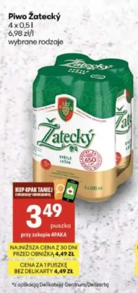 Piwo Žatecký Světlý Ležák 4-pak 500 ml