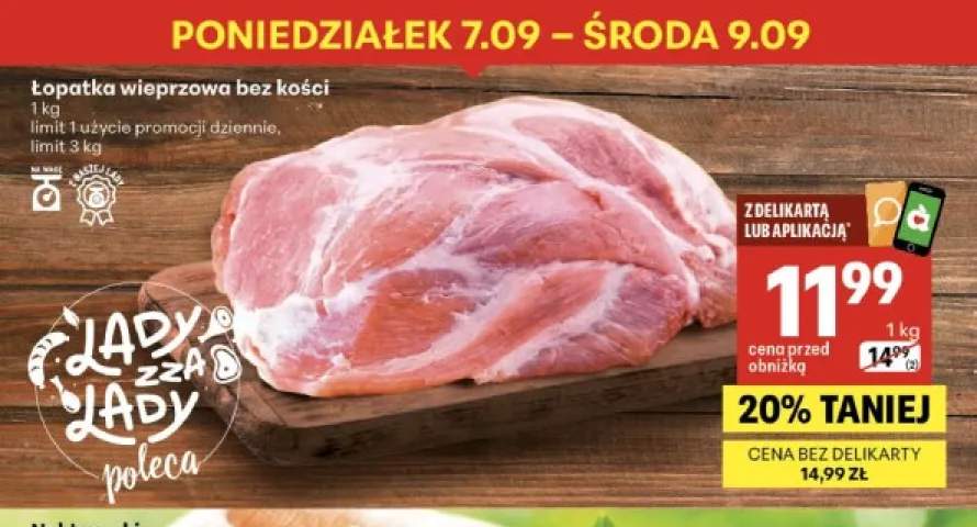 Łopatka wieprzowa bez kości