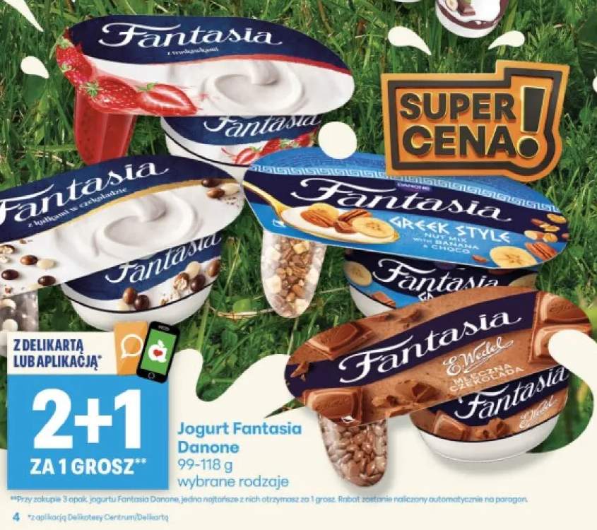 Jogurt Fantasia z truskawkami Danone +3 warianty