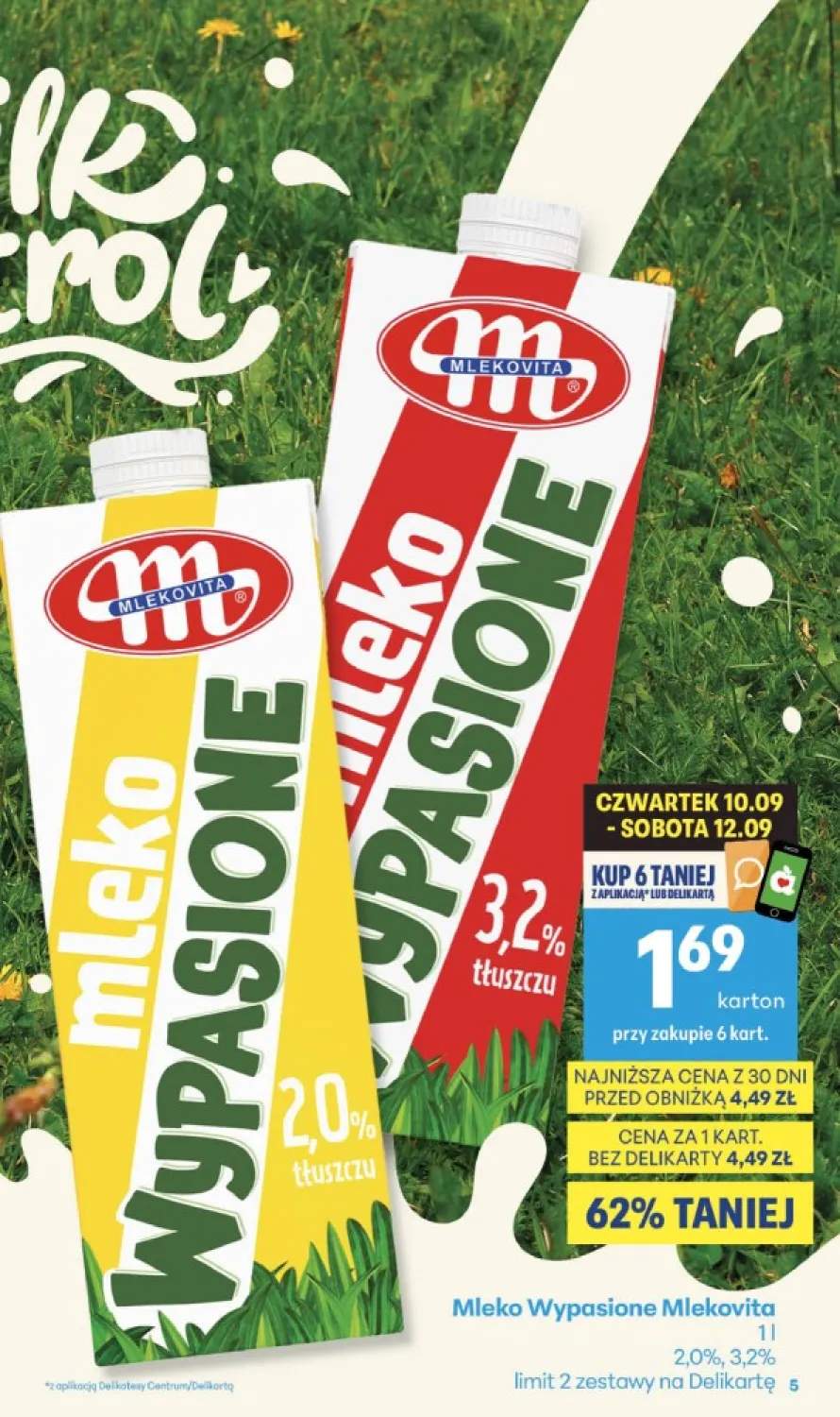 Mleko Wypasione Mlekovita 2,0% +1 wariant