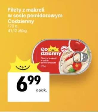 Filety z makreli w sosie pomidorowym Codzienny