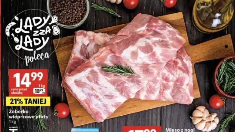 Żeberka wieprzowe płaty
