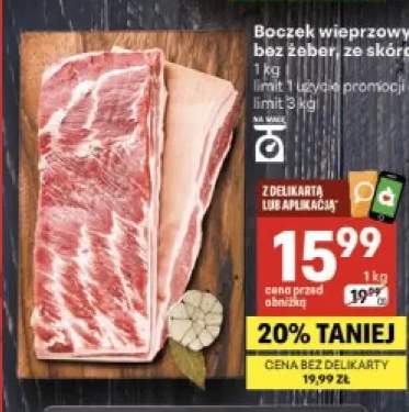 Boczek wieprzowy bez żeber ze skórą