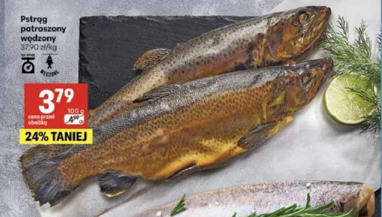 Pstrąg patroszony wędzony