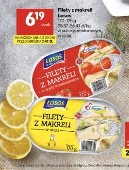 Filety z makreli w sosie pomidorowym Łosoś Ustka +1 wariant