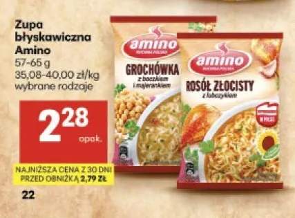 Zupa błyskawiczna Amino Grochówka z boczkiem i majerankiem +1 wariant
