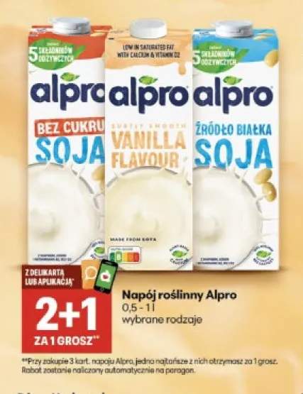 Napój roślinny Alpro bez cukru soja +2 warianty