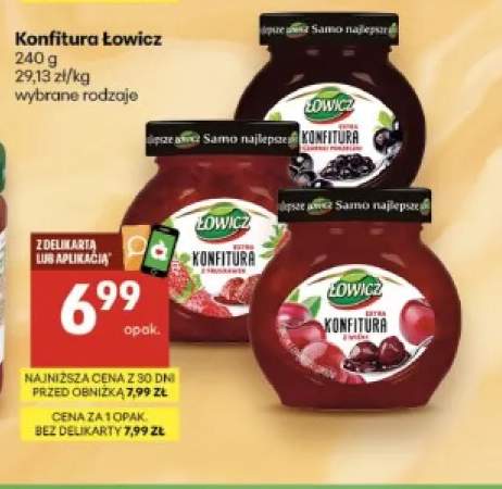 Konfitura z czarnej porzeczki Łowicz +2 warianty
