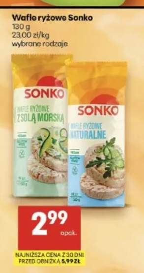 Wafle ryżowe z solą morską Sonko +1 wariant