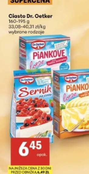 Ciasto Piankowe Love malina-śmietanka Dr. Oetker +2 warianty