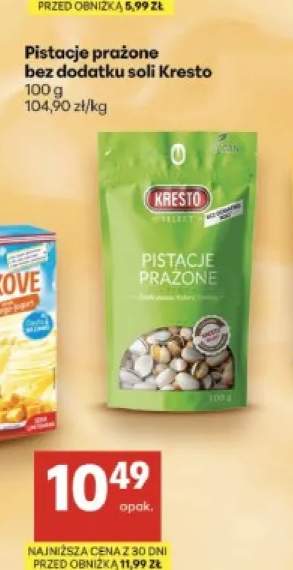 Pistacje prażone bez dodatku soli Kresto
