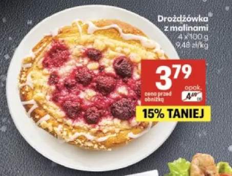 Drożdżówka z malinami 4-pak
