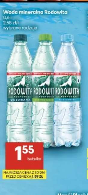 Woda mineralna gazowana Rodowita +2 warianty