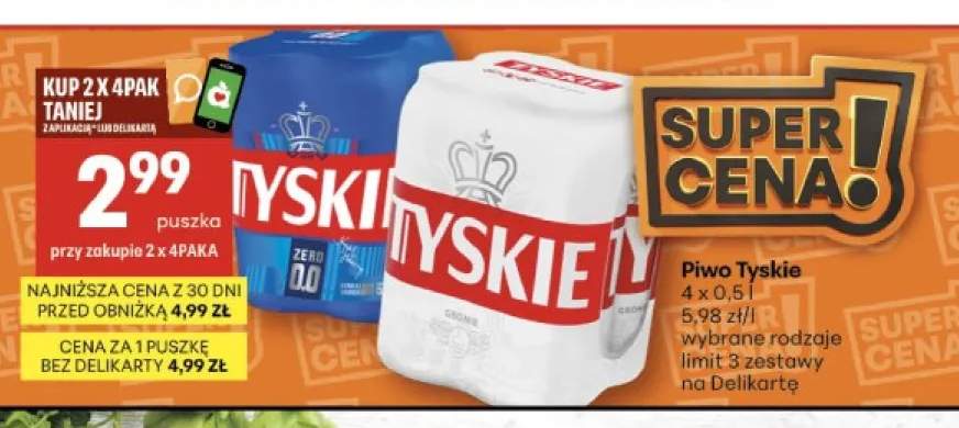 Piwo Tyskie Gronie 4-pak +1 wariant