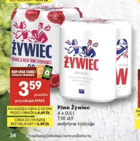 Piwo bezalkoholowe Żywiec Malinaż & Nuta Trawy Cytrynowej 4-pak +2 warianty