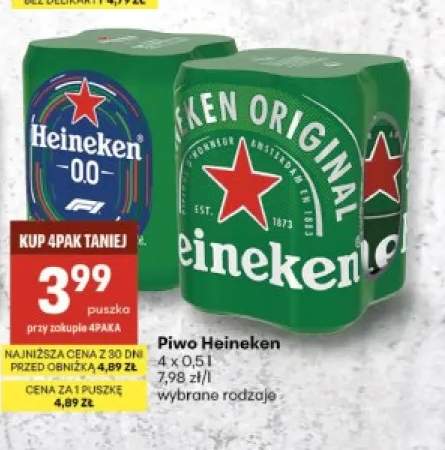 Piwo bezalkoholowe Heineken 4-pak +1 wariant