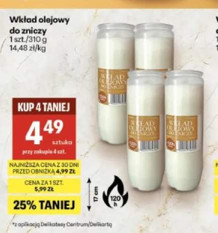 Wkład olejowy do zniczy