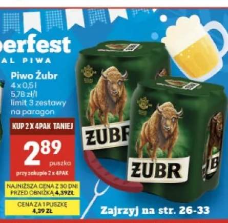 Piwo Żubr 4-pak 500 ml