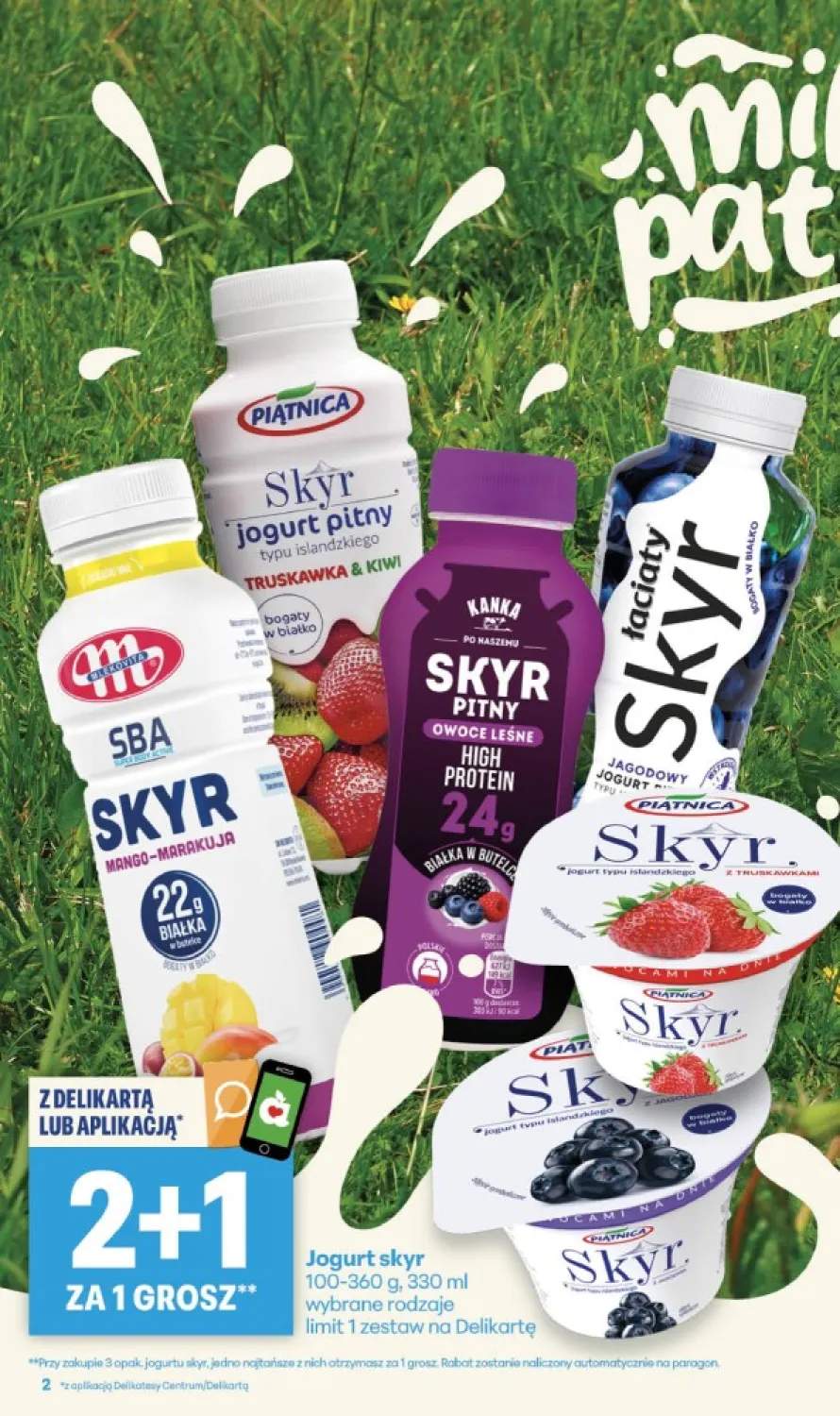 Jogurt pitny Skyr mango-marakuja SBA Mlekovita +5 wariantów