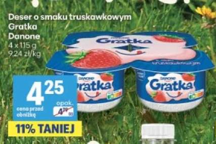 Deser o smaku truskawkowym Gratka Danone 4-pak
