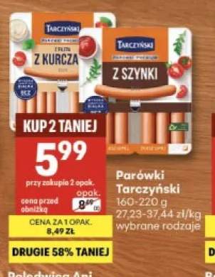 Parówki z piersi kurczaka Tarczyński +1 wariant