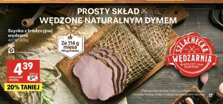 Szynka z tradycyjnej wędzarni Szlachecka Wędzarnia