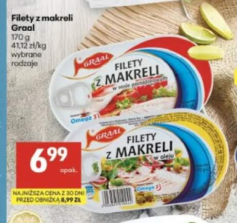 Filety z makreli w sosie pomidorowym Graal +1 wariant