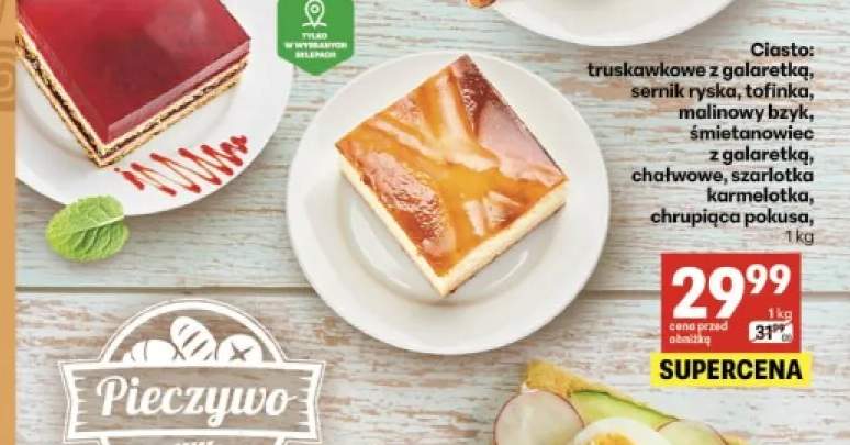 Ciasto truskawkowe z galaretką Bizon +7 wariantów