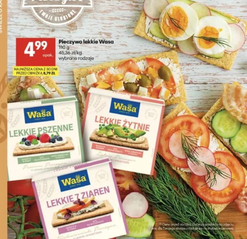 Pieczywo lekkie pszenne Wasa +2 warianty