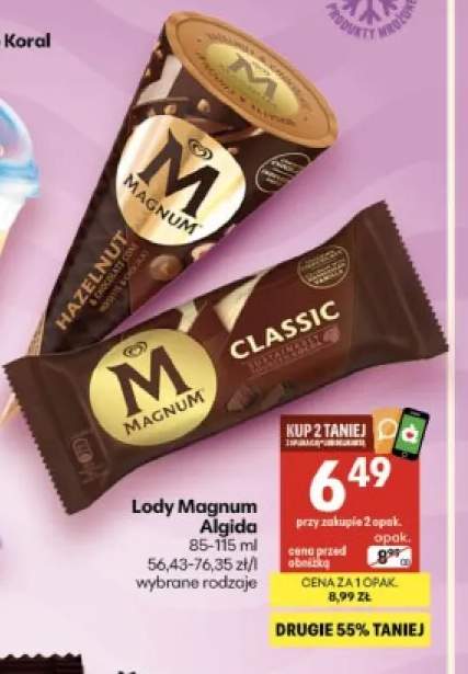 Lody Magnum Hazelnut Algida +1 wariant