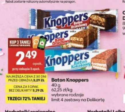 Baton Knoppers Orzechowy Dark +2 warianty