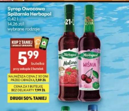 Syrop Owocowa Spiżarnia malina Herbapol +1 wariant