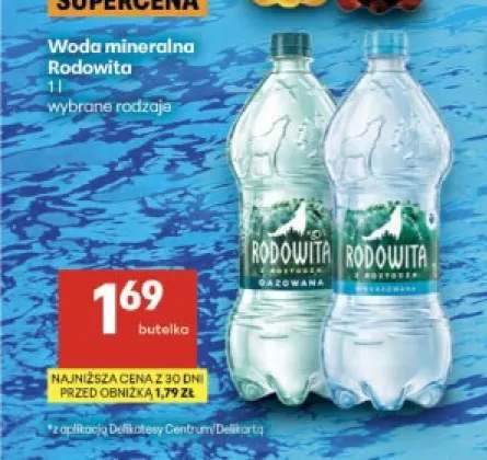Woda mineralna gazowana Rodowita +1 wariant