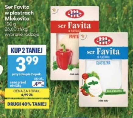 Ser Favita w plastrach papryka Mlekovita +1 wariant