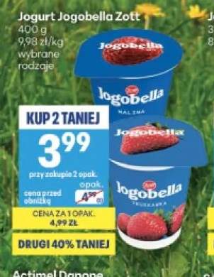 Jogurt Jogobella malinowy Zott +1 wariant