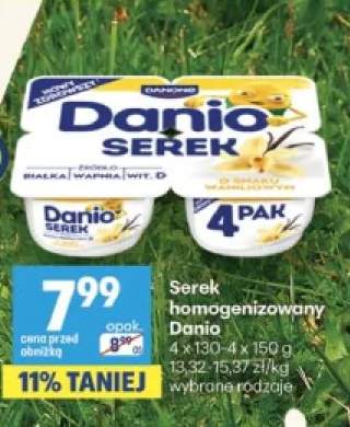 Serek homogenizowany Danio 4-pak