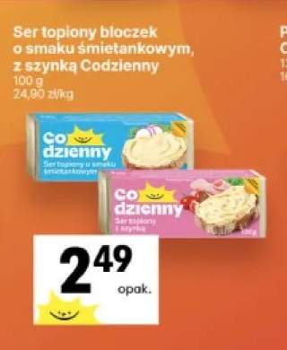 Ser topiony bloczek o smaku śmietankowym Codzienny +1 wariant